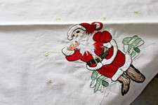 Tischdecke, Mitteldecke, Weihnachten, Weihnachtsmann, Stickerei