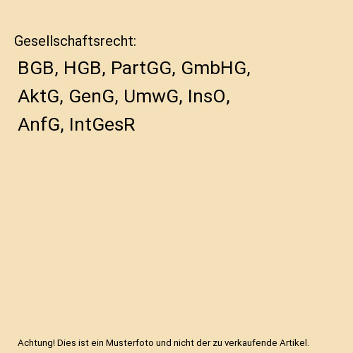 Gesellschaftsrecht bgb hgb - bgb,,