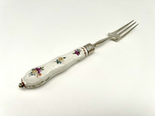 Antike Porzellangabel Silber