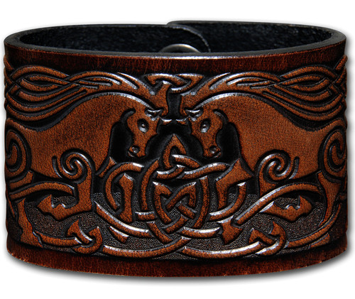 Lederarmband 48mm keltische - lederarmband,