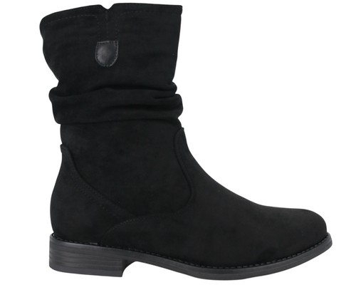 Schwarze wildleder stiefel mit - schwarze, wildleder-stiefel