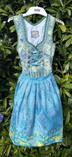 Stockerpoint Dirndl NEU Blau Grün Gelb mit Schürze Gr. S / 36 Neupreis € 189.-