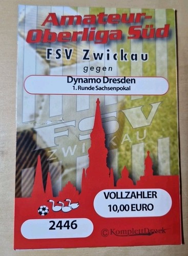 Sammlerticket fsv zwickau - sammlerticket,