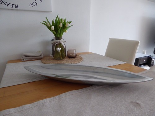 Große xxl deko schale - schale, silber
