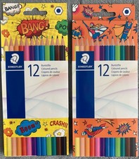 2x 12er-Set Buntstifte zwei Packungsmotive Comic Staedtler Zeichnen Malen