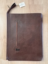 DDR Schreibmappe Leder braun