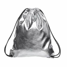 Turnbeutel Hipster Rucksack Metallic Style Tasche Kordelzug Sportbeutel Bag