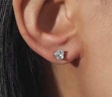 Weißgold Ohrstecker Herz