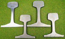 KONVOLUT 4x Schienenprofil Schienenstück Schiene Gleis Gleisstück Metall MASSIV