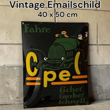 Vintage Alt Fahre Opel Emaille