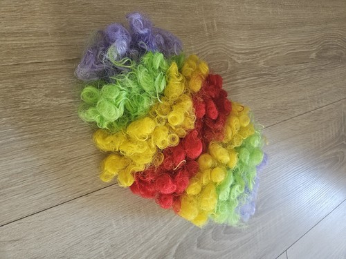 Clown perücke bunt - bunt, –