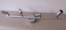 Deckenstrahler, 4-flammig, 50 cm lang; Fassung GU 10; max 50W; alu-silber