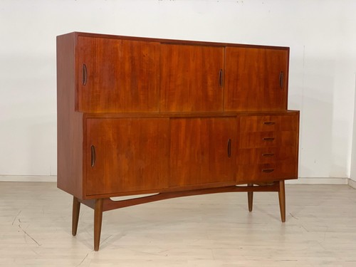 Danish teak highboard schrank - teak,