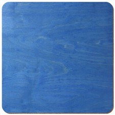 Holz Quadrat Kornblumenblau