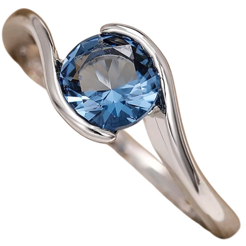Ring mit blauem zirkonia - mit, edel
