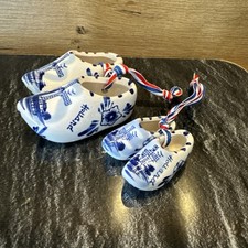 2 Paar  Keramik Blue Painted /