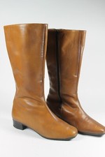 Damenstiefel Winterstiefel Leder Gr. 4 braun TRUE VINTAGE 60er women's shoes