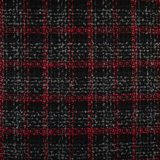 Boucle Stoff kariert schwarz