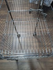 1x Gitterkorb,Aktionskorb,Wühlkorb Verkaufsständer,Chrom, ca.55x40cm,mit ROLLEN