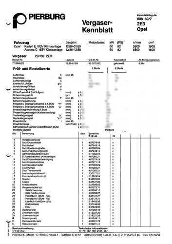 Datenblatt einstelldaten - datenblatt,