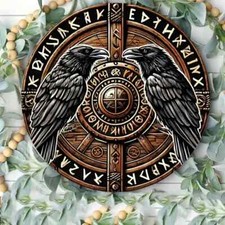 Wikinger Hugin und Munin Rabe