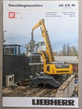 Liebherr LH 60 M Umschlagmaschine Umschlag Bagger Prospekt 