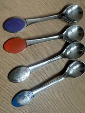 WMF Löffel Vintage Eierlöffel Farben Rot Lila Blau 70 er Jahre rostfrei Sammler 