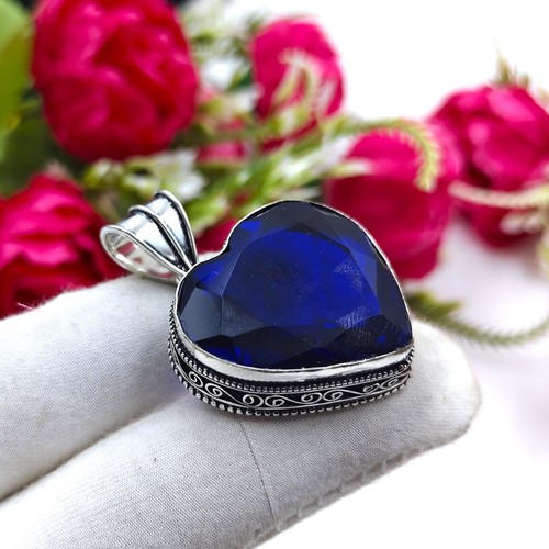 Handgefertigter blauer saphir - blauer,