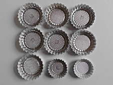 Torteletts Backförmchen 9 Stück DDR Aluminium 7 x 10 cm, 2 x 7,5 cm