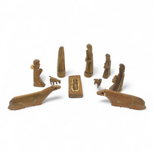 Handgeschnitzte krippenfiguren - handgeschnitzte,