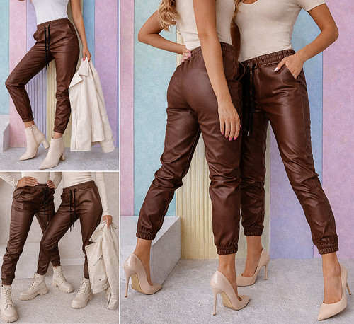 Neu kunstleder hose damen - hose, l