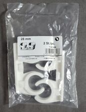 Cornat T561406 Rohr-Clips doppelt 28 mm, 2 Stück Set. Kunststoff, weiß