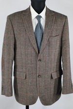 Christian Berg rot-braun-kariertes Sakko Gr.50/M Wollmisch. m. Kaschmir Top