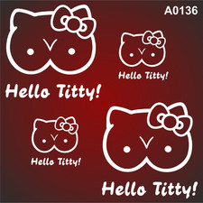 Hello titty aufkleber - titty, 12