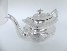 ♛ Schöne klassische englische Teekanne "Hamilton & Laidlaw" Glasgow versilbert ♛