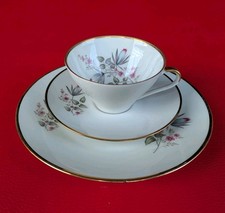 1966 Bareuther Sammeltasse Sammelgedeck Gold Rot Rosa Blau Kaffee Blumen Grün 