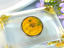 Brosche Vintage Seidenmalerei