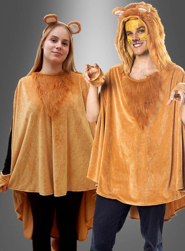 Löwe poncho aus - löwe, weichem