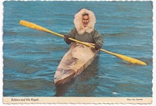 Alaskan Eskimo im Kajak