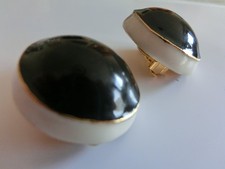 2 Paar runde schwarz/weiß