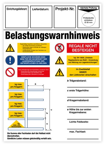 Aufkleber kragarmregal - aufkleber,