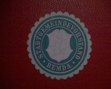 Siegelmarke Stadtgemeindevorstand  Remda  