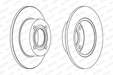 2x Bremsscheibe voll DDF128C