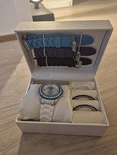 Uhr Trendy Watch mit Wechselarmbändern und -Ringen Damenuhr