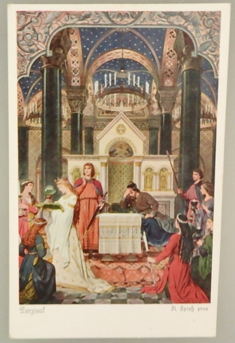 Kunstpostkarte szene oper - szene,