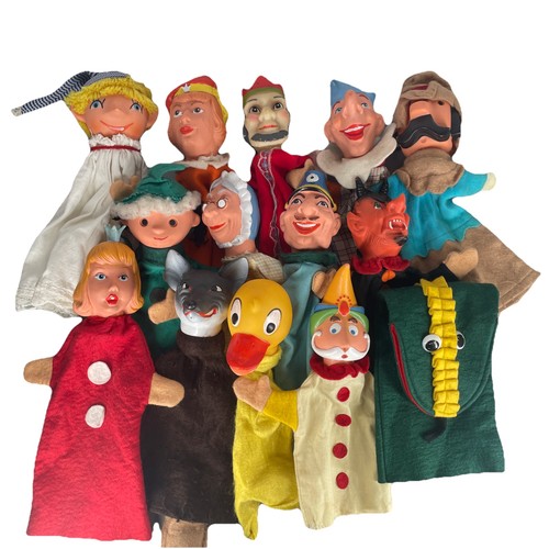Vintage handpuppen 14 stück - handpuppen,