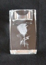 Kristall glasblock 3d rose - 05,