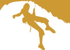 Autoaufkleber Bergsteigen