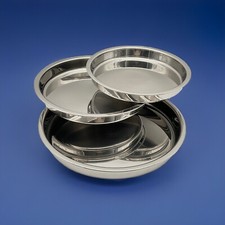 AMC 3er set Edelstahl Tablett