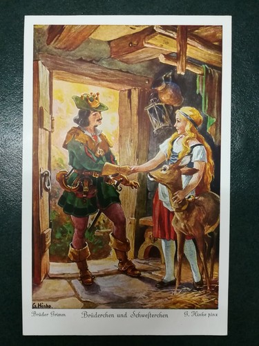 Hinke grimm postcard - hinke,